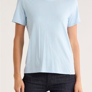 rag & bone Light Blue Short Sleeve Crewneck Tee